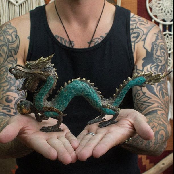 Feng Shui Dragon with Ball from Rise & Sage – Strength, Prosperity & Sacred Power