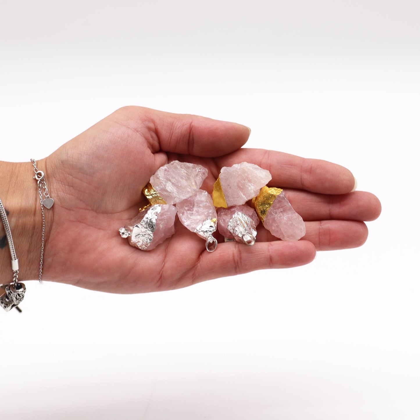 Gemstone Pendants 6 assorted | Rose Quartz | Love & Light | 2