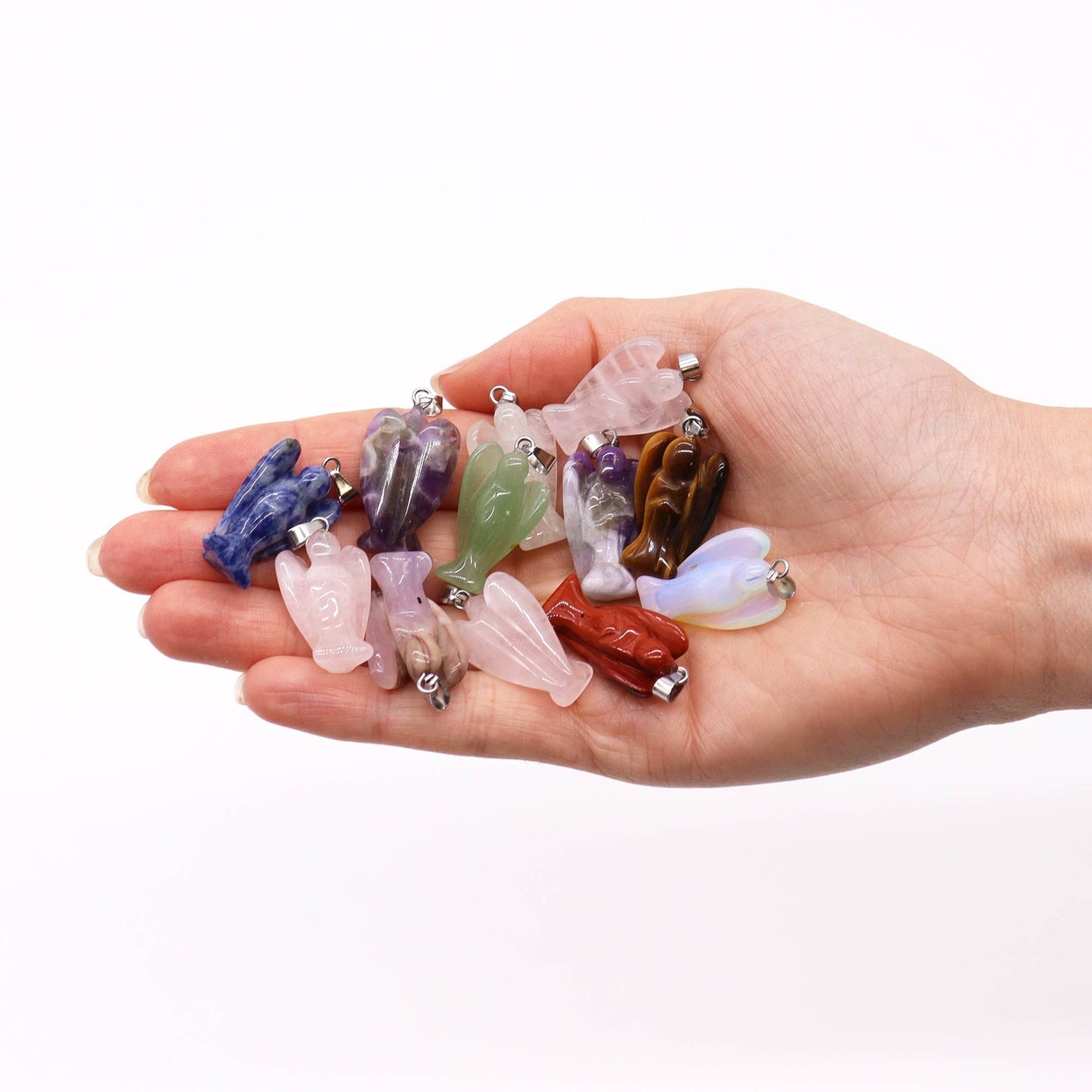 Gemstone Mini Angel Pendants | 12 Assorted | Guidance & Grace | 2