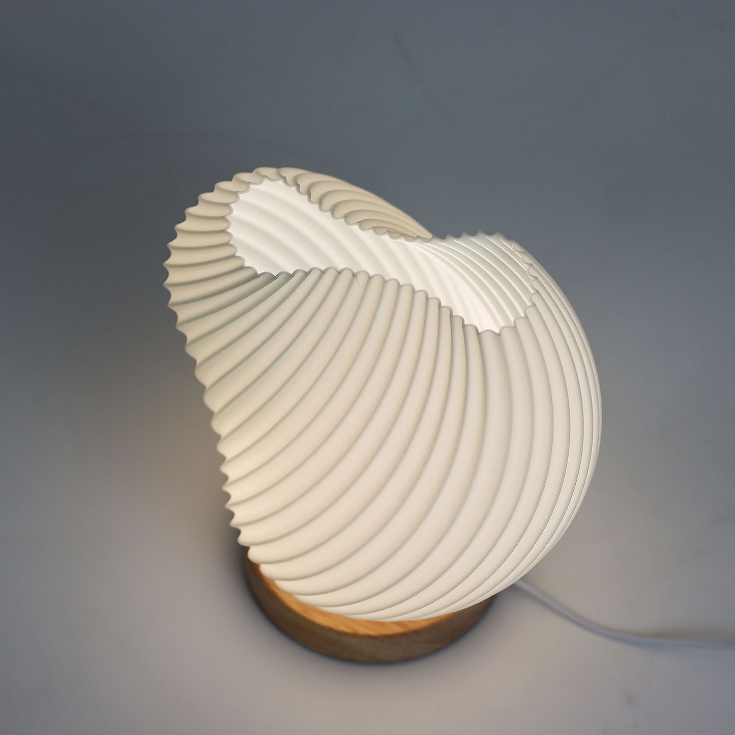 New Wave Lamp - USB - 3 settings - Shell Twisted from Rise & Sage