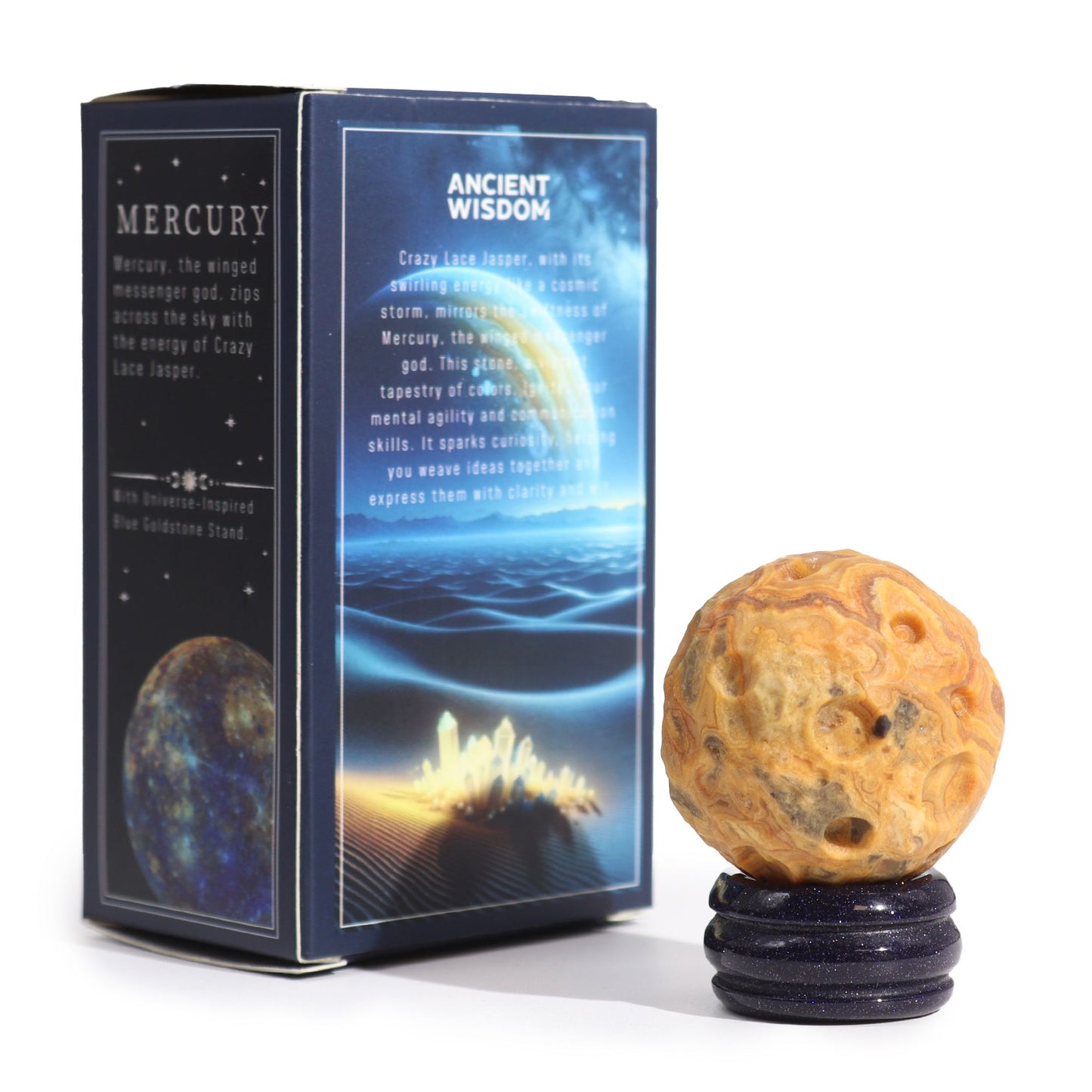 Crazy Lace Jasper Mercury Planet | Luck, Clarity & Communication | 10