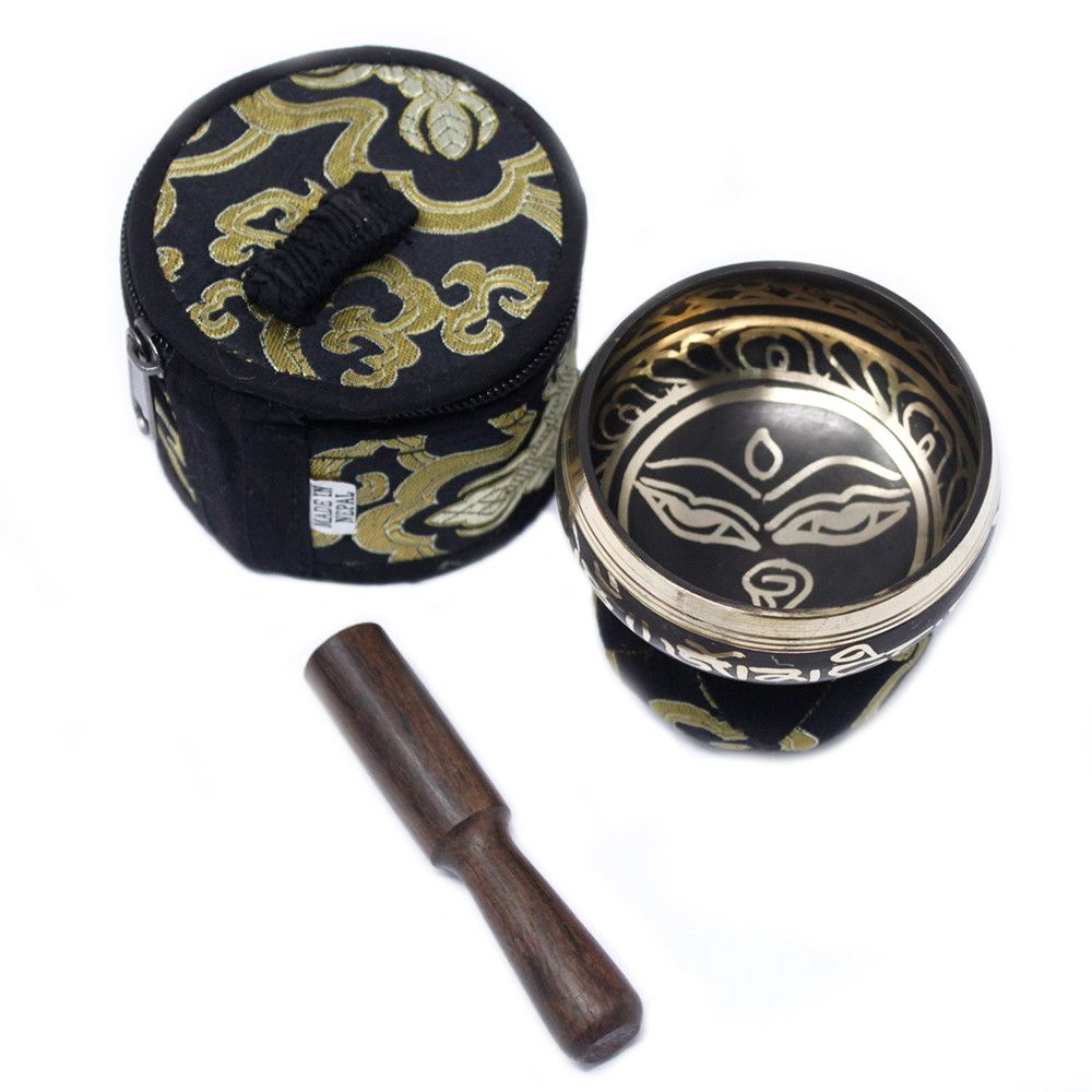Mini Singing Bowl Gift Set from Rise & Sage – Black, Calm & Clarity