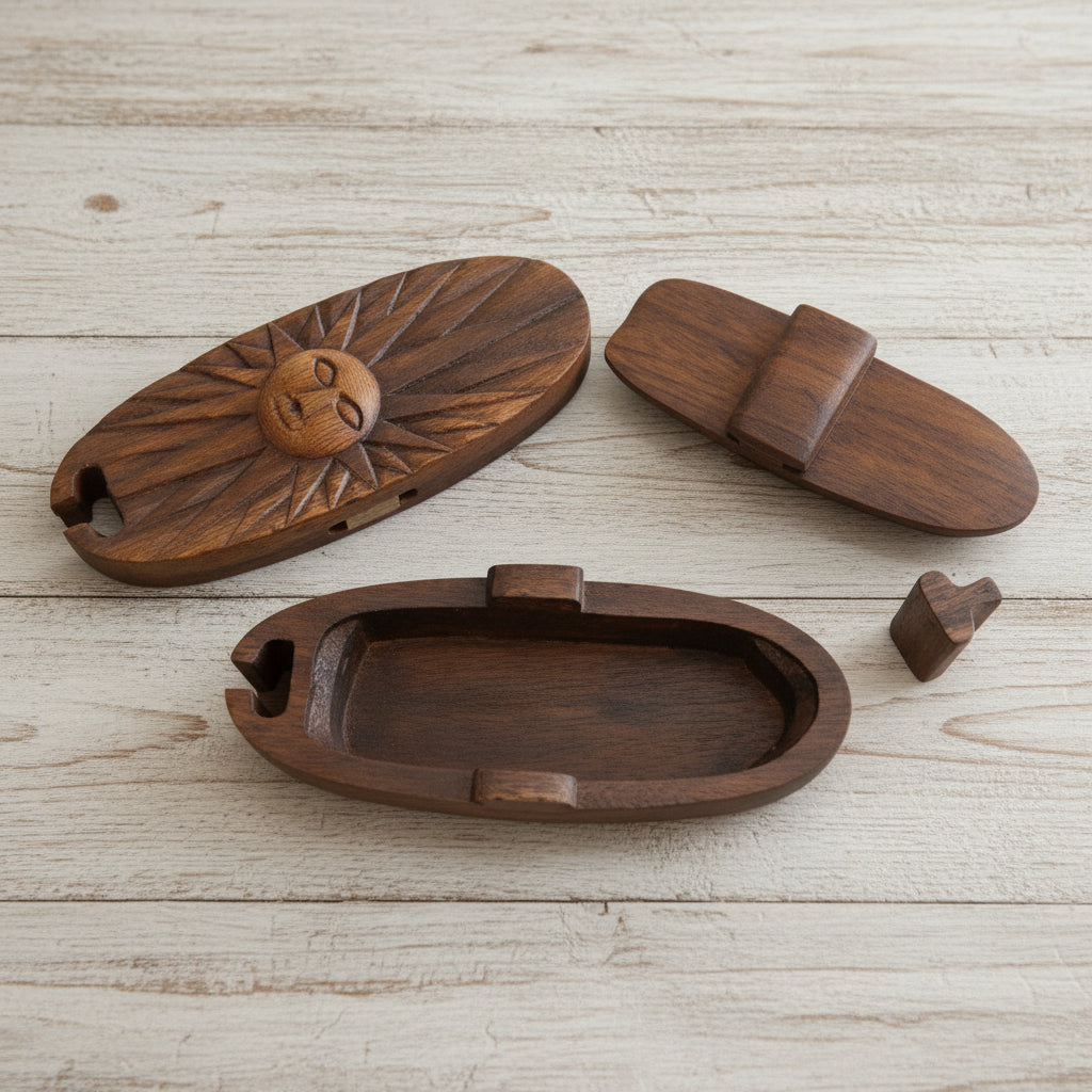 Bali Magic Box – Sun from Rise & Sage – Handcrafted Wooden Puzzle Box of Light