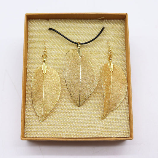 Bravery Leaf Jewellery Set | Gold | Rooted in Radiance | 2