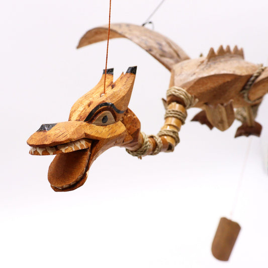 Natural Coconut Dragon Mobile | Spirit, Flight & Handmade Wonder | 2