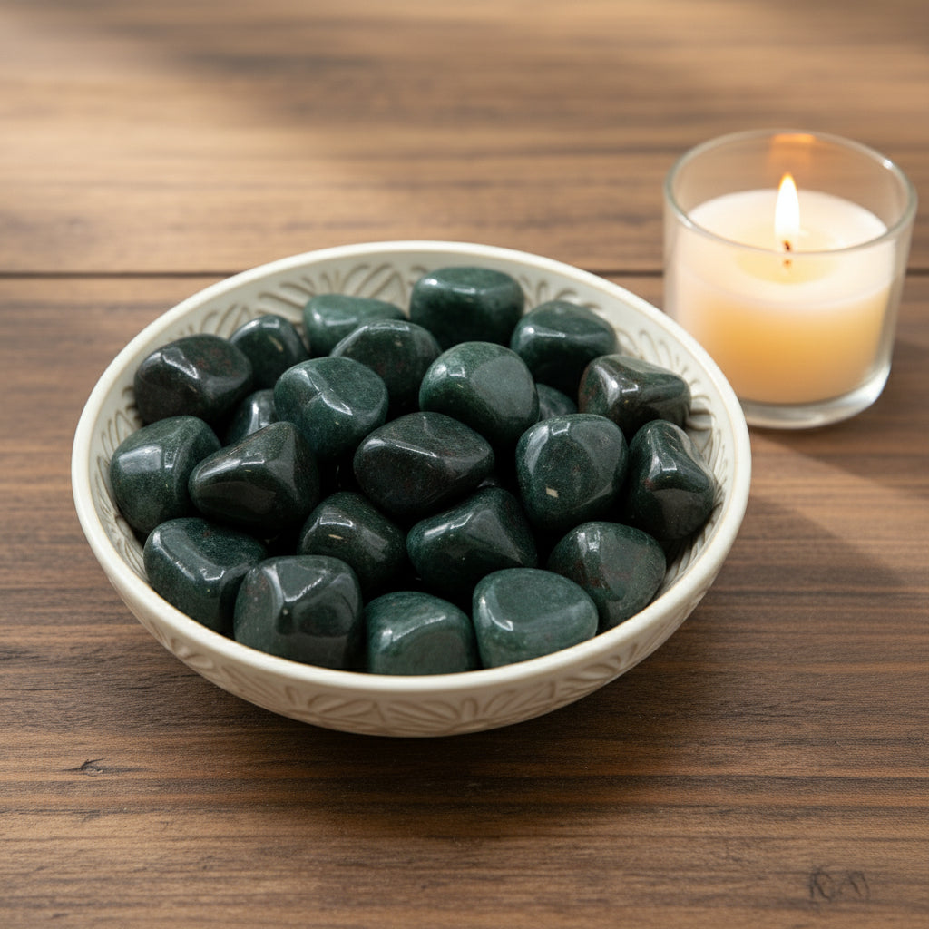 24 Large Tumble Stones – Bloodstone from Rise & Sage – Strength, Vitality & Courage