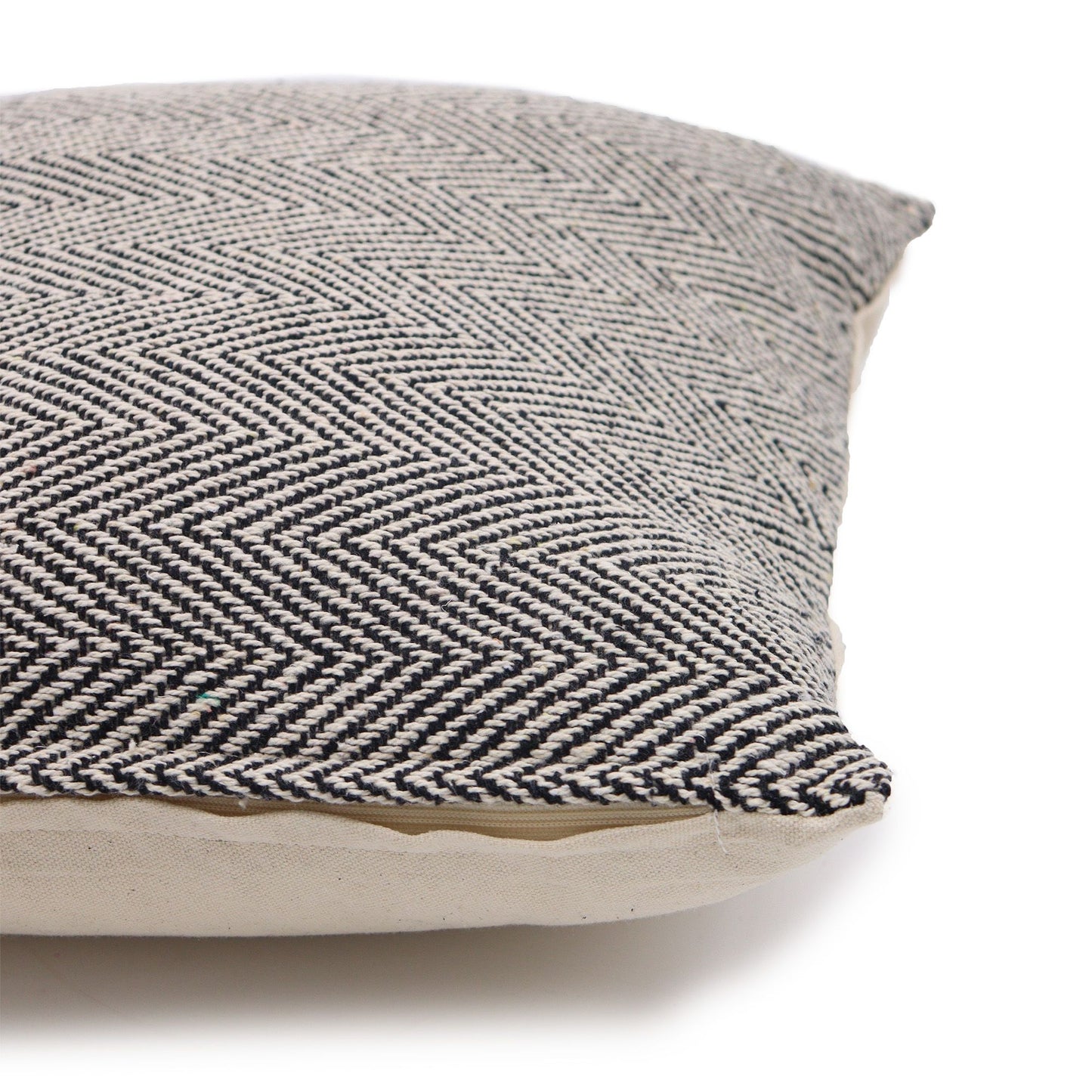 Classic Cushion Cover – Herringbone Fine Grey (40 × 40 cm) | Subtle Elegance, Artisan Weave & Timeless Comfort | 2
