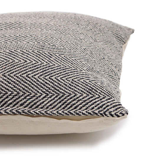 Classic Cushion Cover – Herringbone Fine Grey (40 × 40 cm) | Subtle Elegance, Artisan Weave & Timeless Comfort | 2