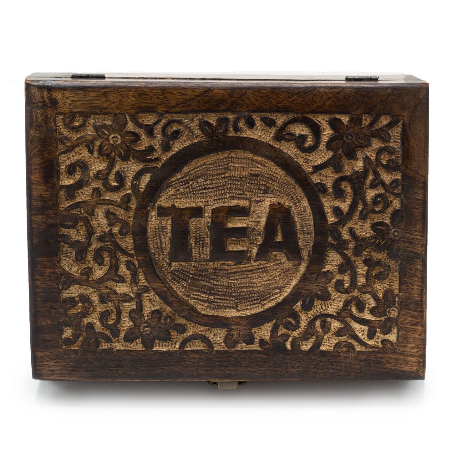 Mango Wood Carved Tea Box | 12 Compartments of Calm | 4