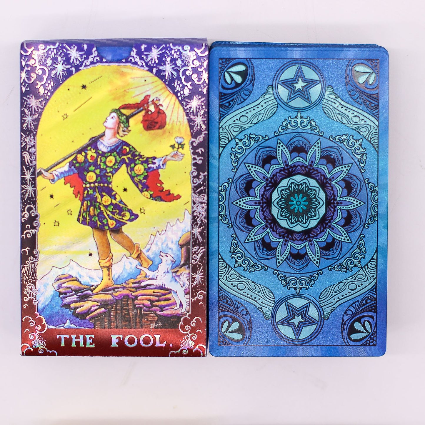 Mandala Tarot | Blue & Gold Foil Deck & Booklet | Balance & Spiritual Alignment | 4
