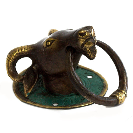 Brass Door Knocker – Ram’s Head from Rise & Sage – Strength, Protection & Timeless Craft