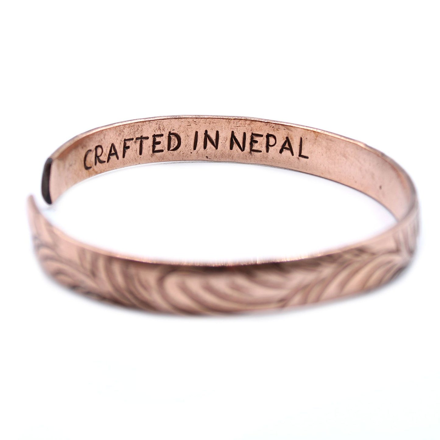 Copper Tibetan Bracelet | Slim Tribal Swirls | Flow of Life | 2