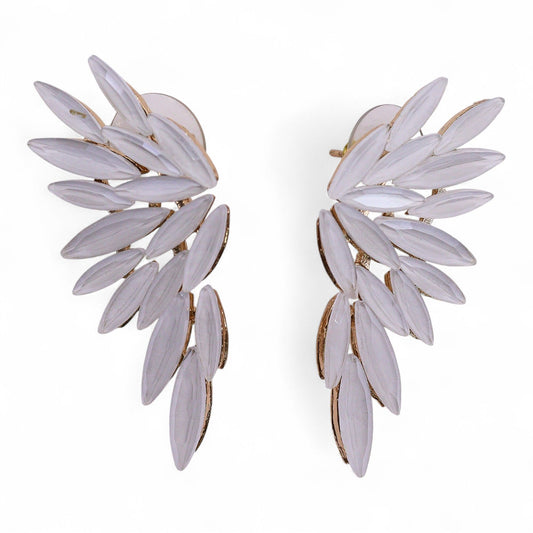 Pearl - Vintage Glass - Angel Wings - Earrings | 2