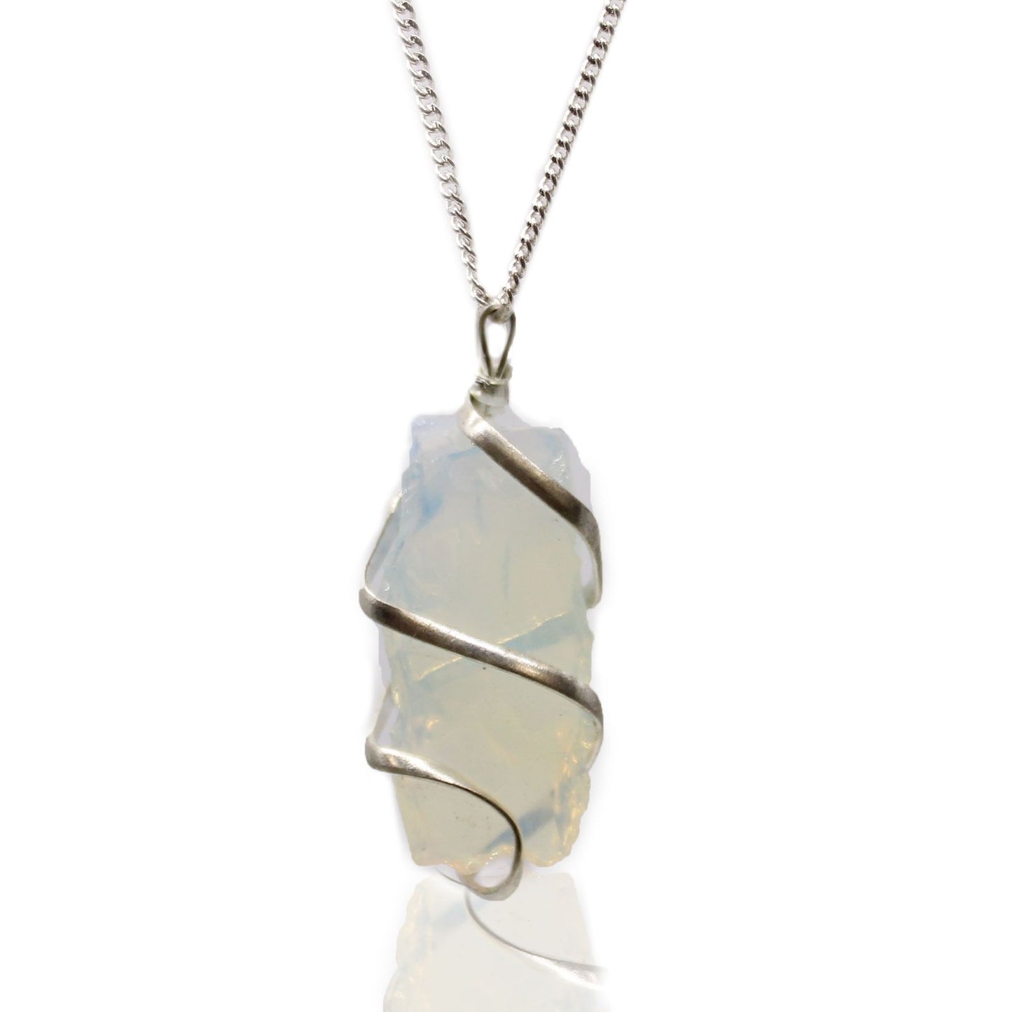 Cascade Wrapped Gemstone Necklace from Rise & Sage – Opalite, Imagination & Light