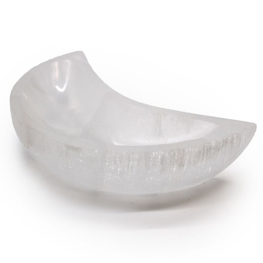 Selenite Moon Bowl | 15 cm | Lunar Light & Renewal | 2
