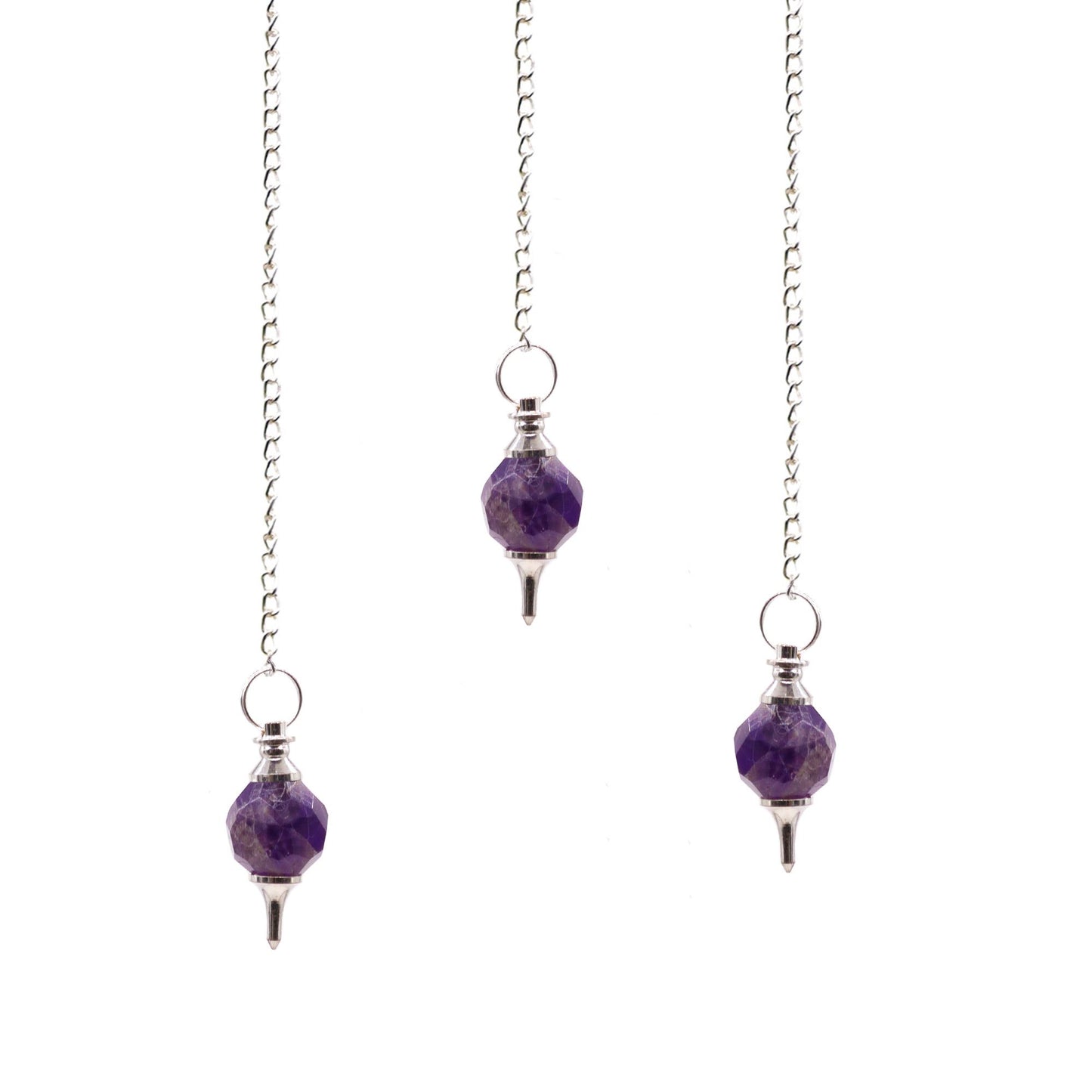 Faceted Amethyst Pendulum | Clarity & Intuition