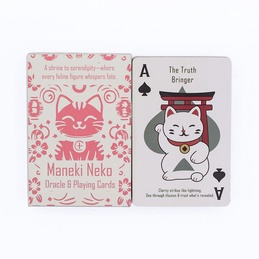Fortune Cats Oracle and Playing Cards | Maneki Neko Deck | Luck and Joy