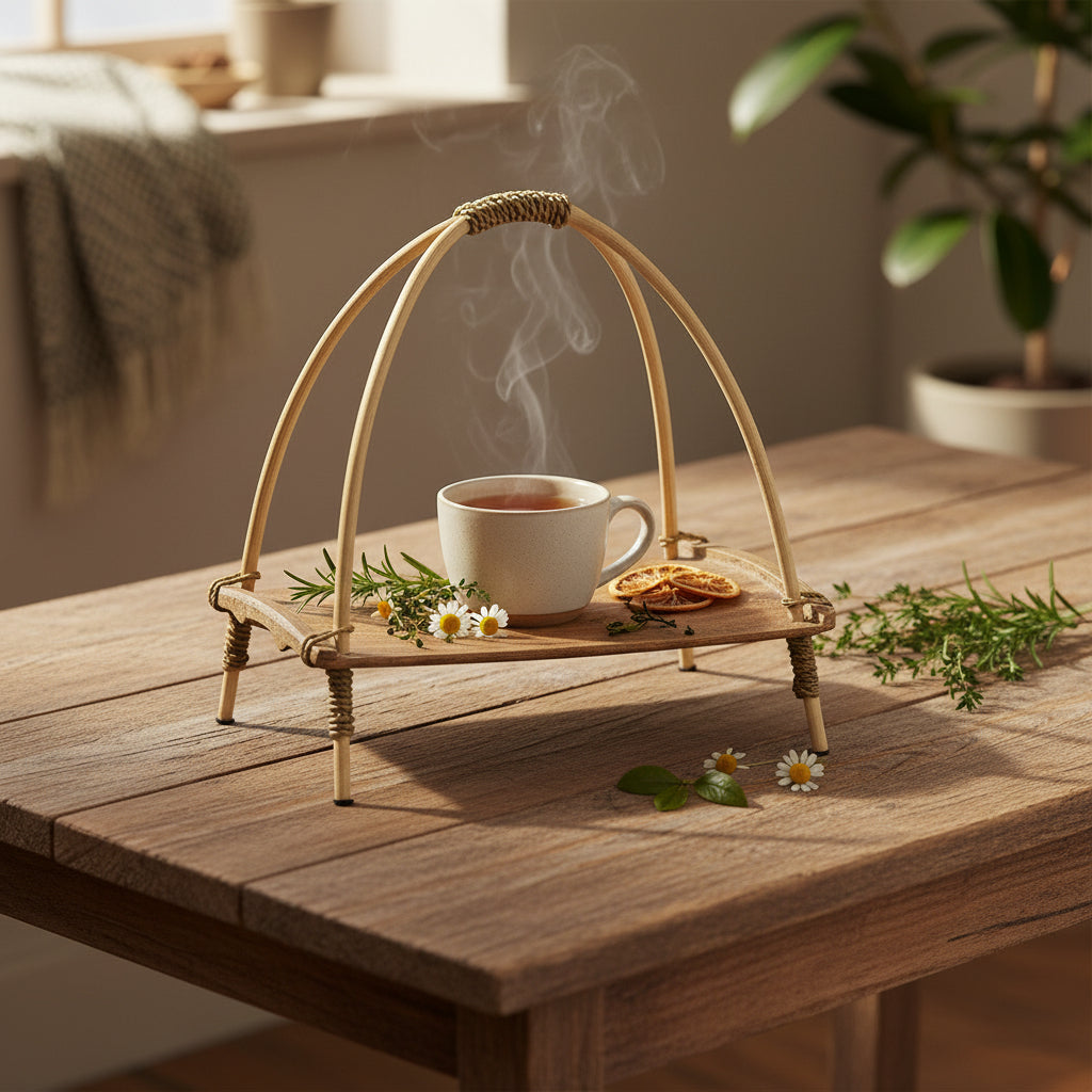 Coconut Leaf Tea Stand – Natural from Rise & Sage – Sustainability, Simplicity & Island