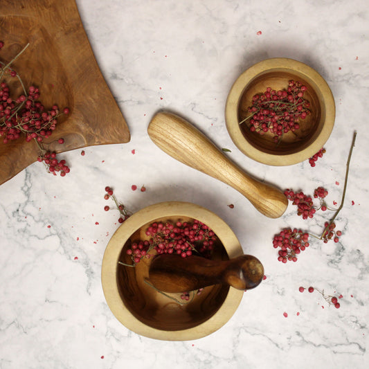 Ergo Teak Pestle & Mortar – Large from Rise & Sage – Strength, Tradition & Timeless Craft