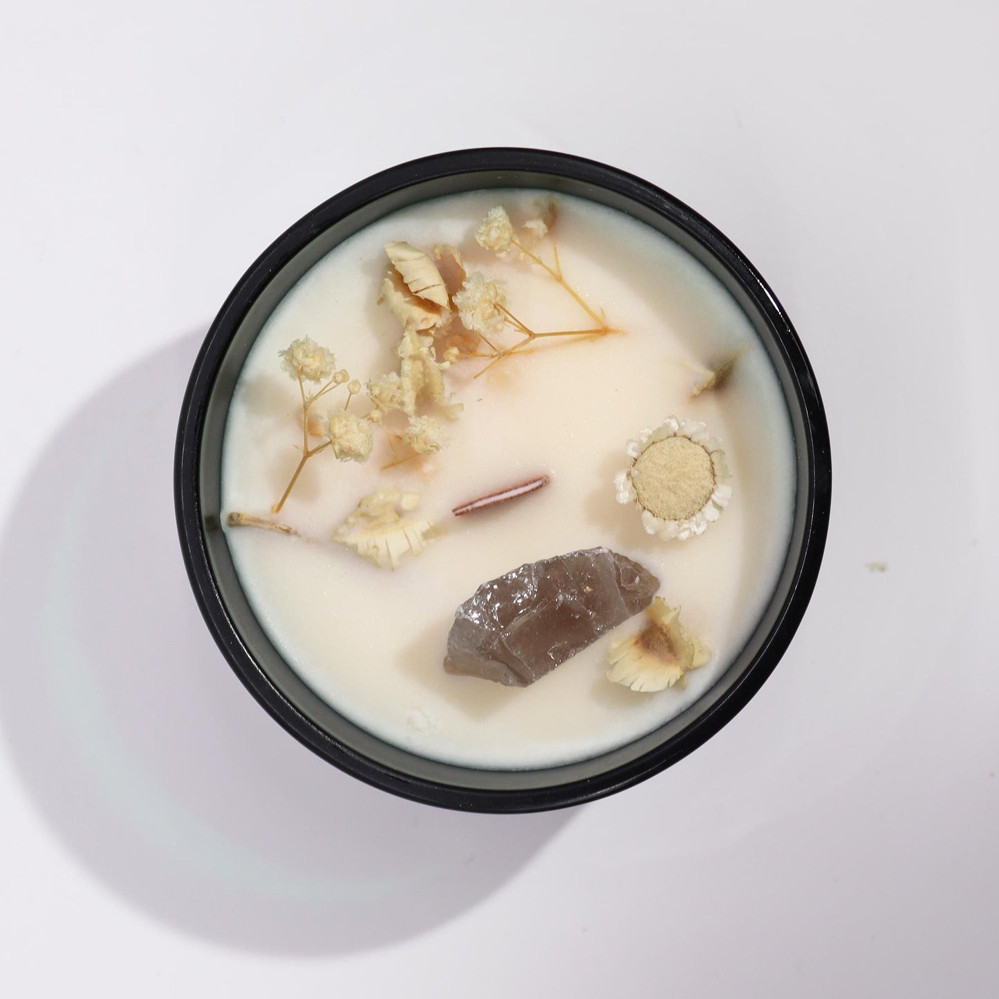 Hop Hare Crystal Magic Flower Candle – The Lion | Rock Quartz & Jasmine Garden | 3