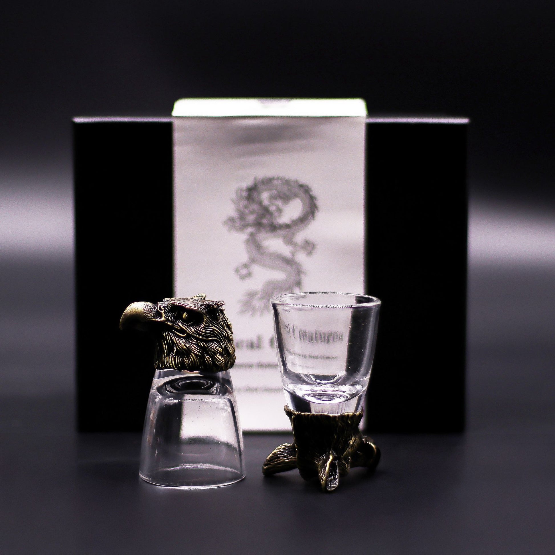Set of Six Wild Forest Creature Shot Glasses | Antique Bronze Gift Collection (50ml) | 5