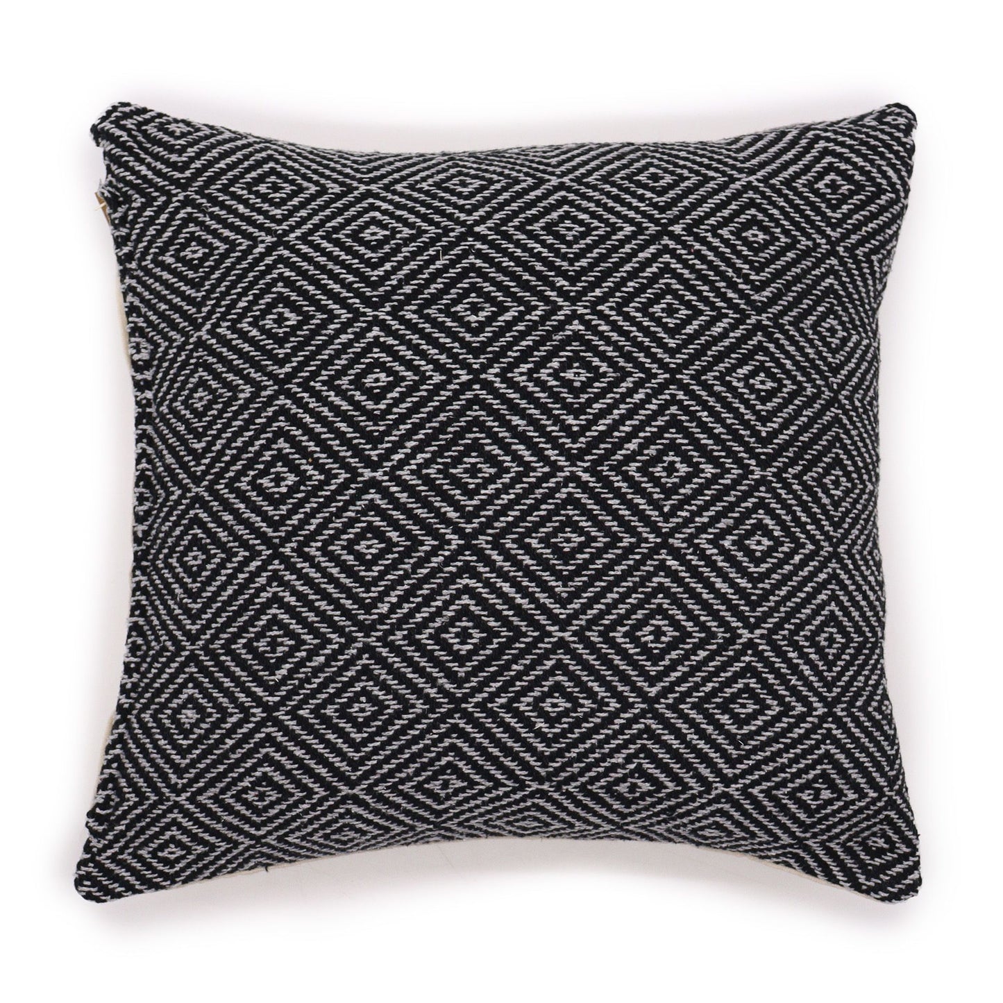 Classic Cushion Cover – Maze Black (40 × 40 cm) | Geometry, Balance & Artisan Craft