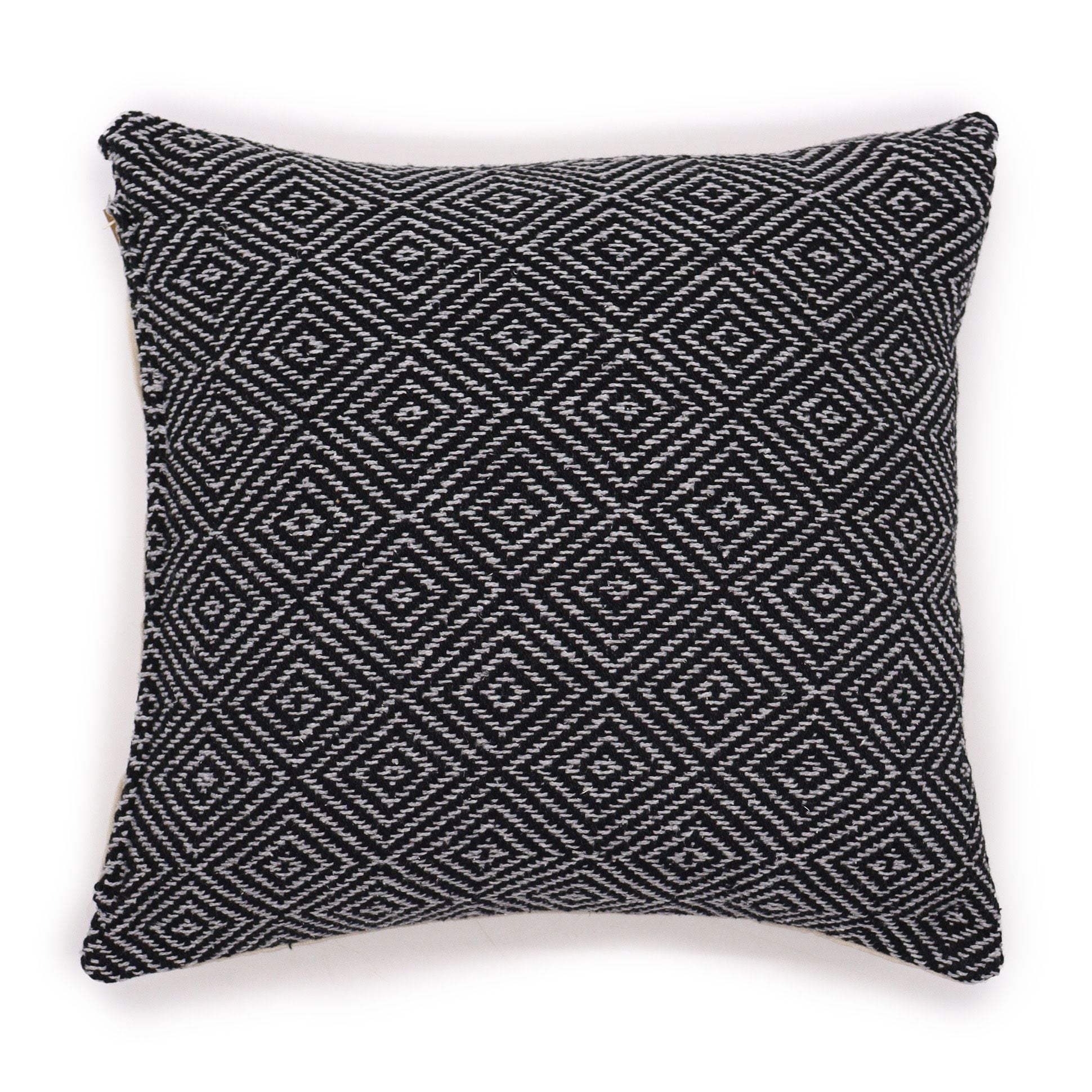 Classic Cushion Cover – Maze Black (40 × 40 cm) | Geometry, Balance & Artisan Craft