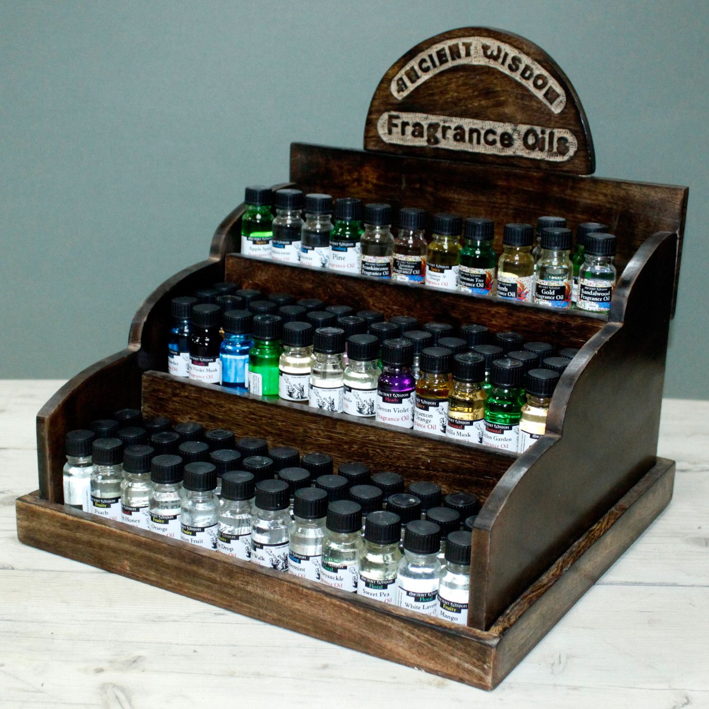 Mango Wood Essential & Fragrance Oil Stand | Nature, Craft & Contemporary Simplicity | 2