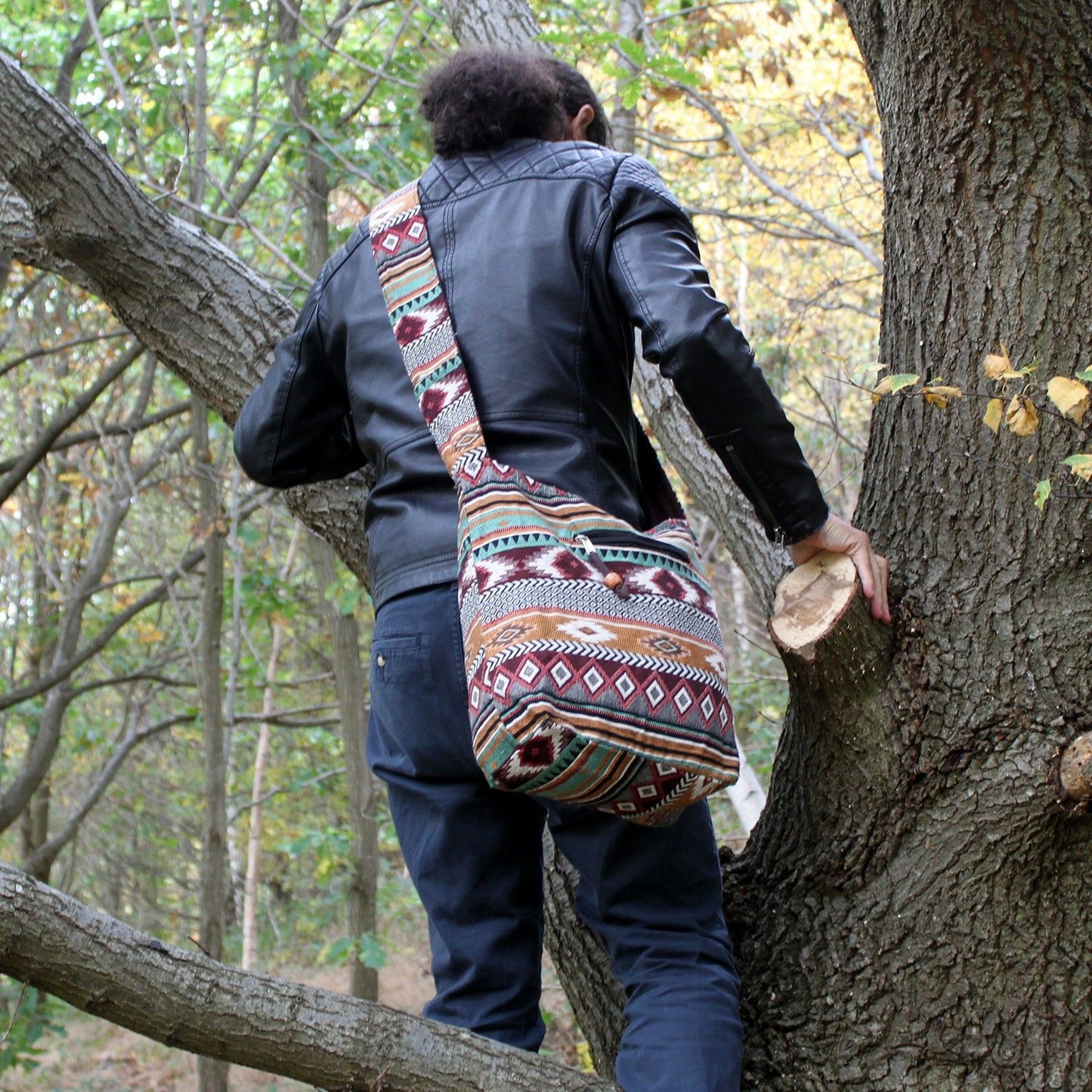 Jacquard Student Backpack | Desert Wanderer | Earth & Sky Weave | 2