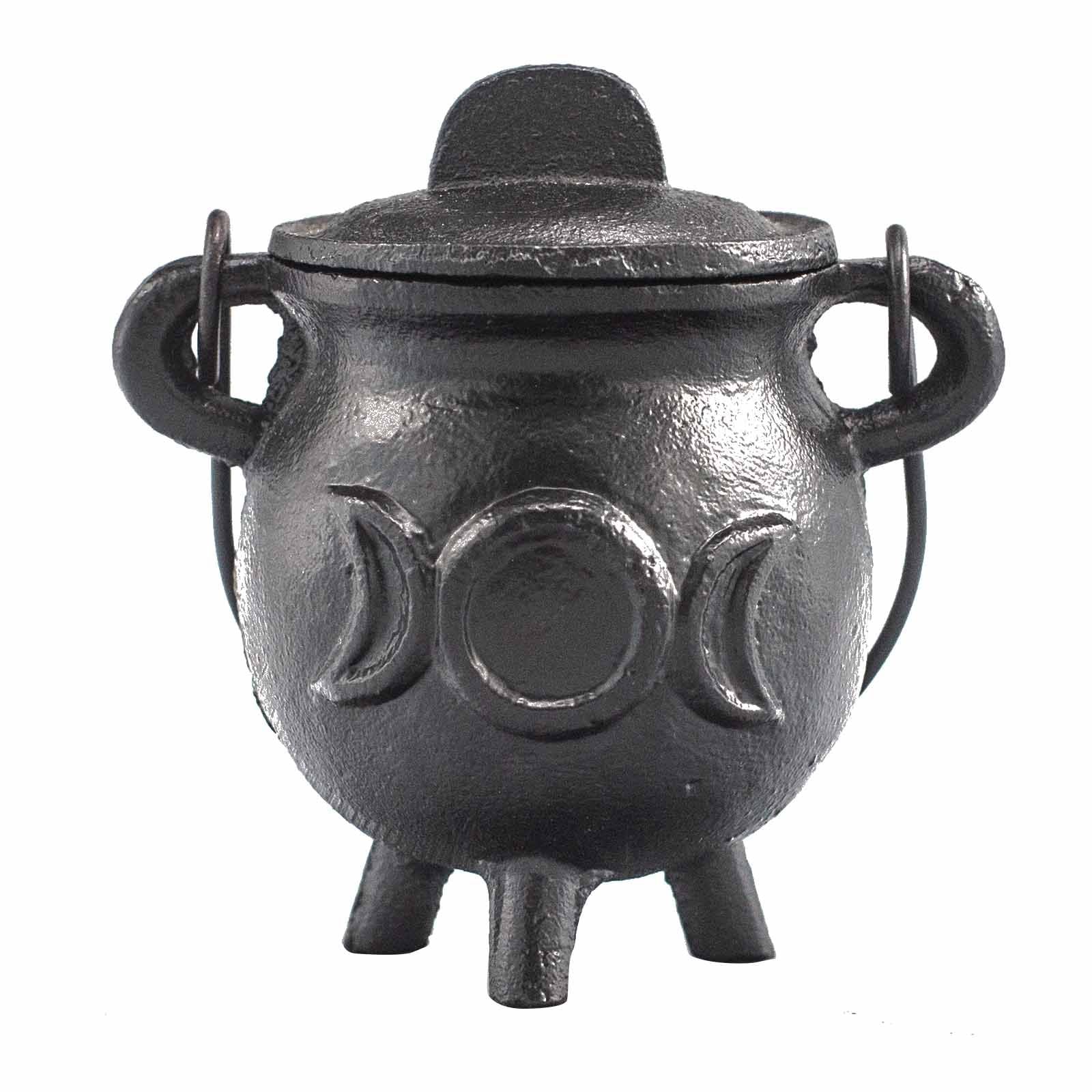 Cast Iron Cauldron | Triple Moon Ritual Vessel | 3