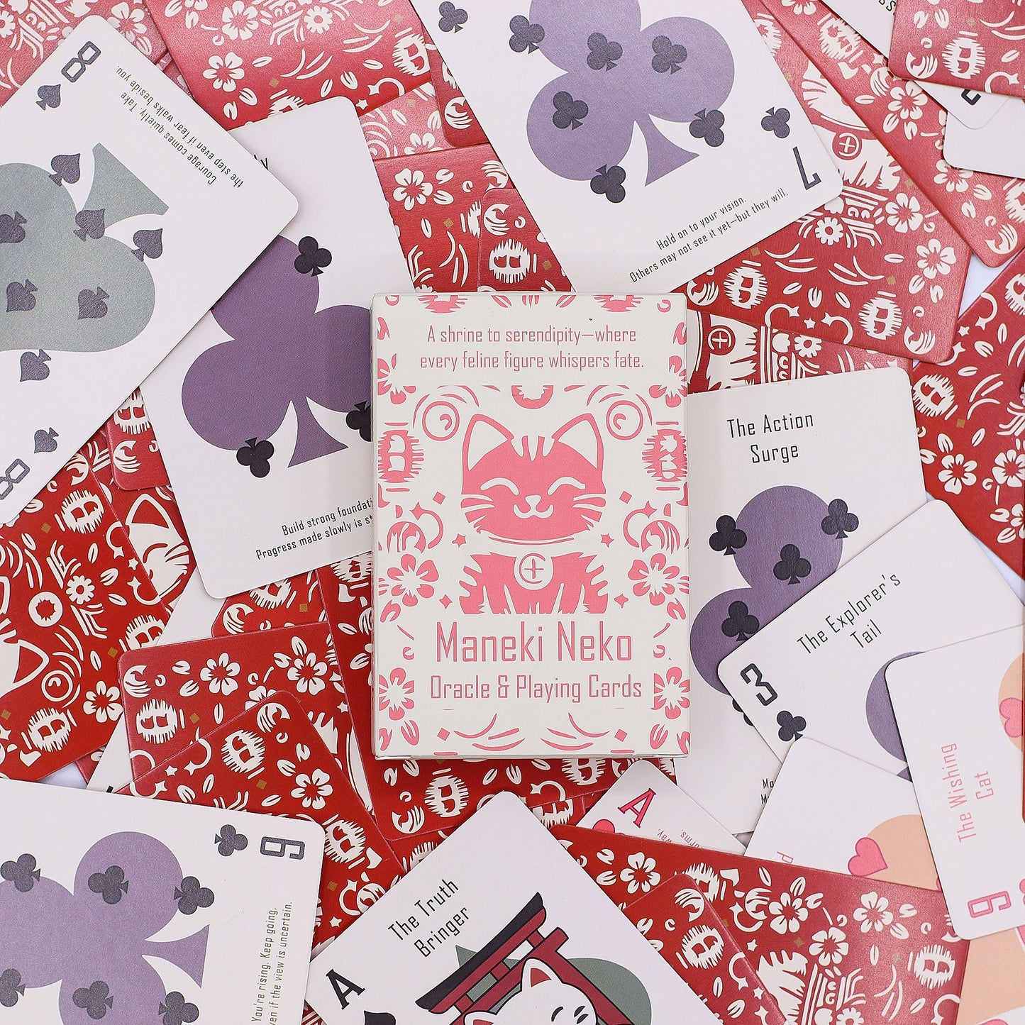 Fortune Cats Oracle and Playing Cards | Maneki Neko Deck | Luck and Joy