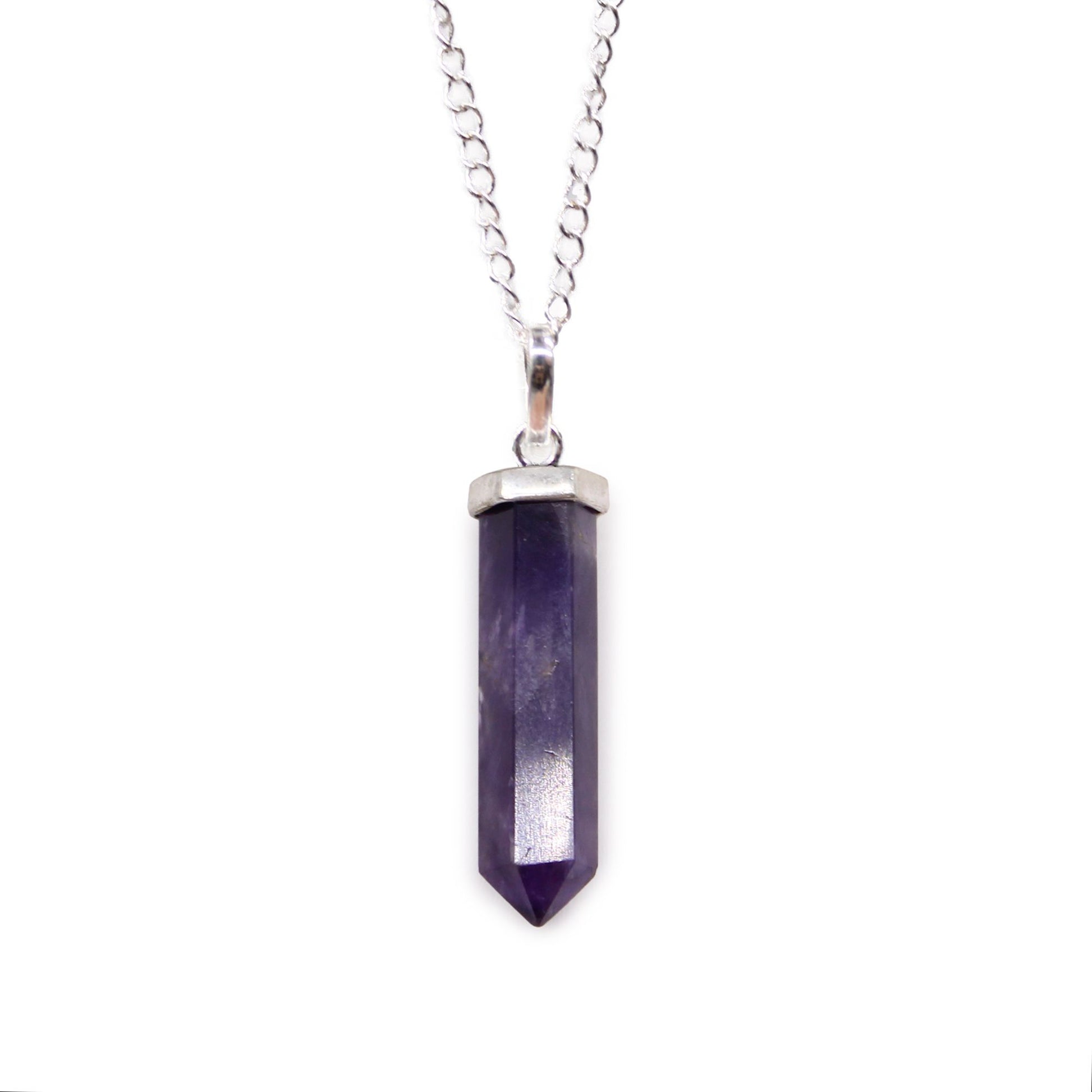 Gemstone Classic Point Pendant | Amethyst | Calm & Spiritual Insight | 1