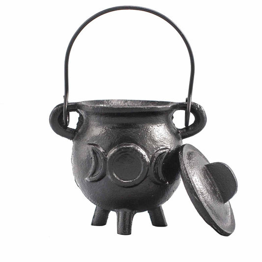 Cast Iron Cauldron | Triple Moon Ritual Vessel | 2