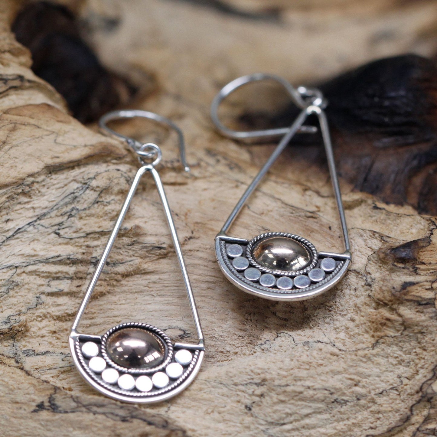 Silver & Gold Earrings | Luna Balance | Sun Meets Moon | 3
