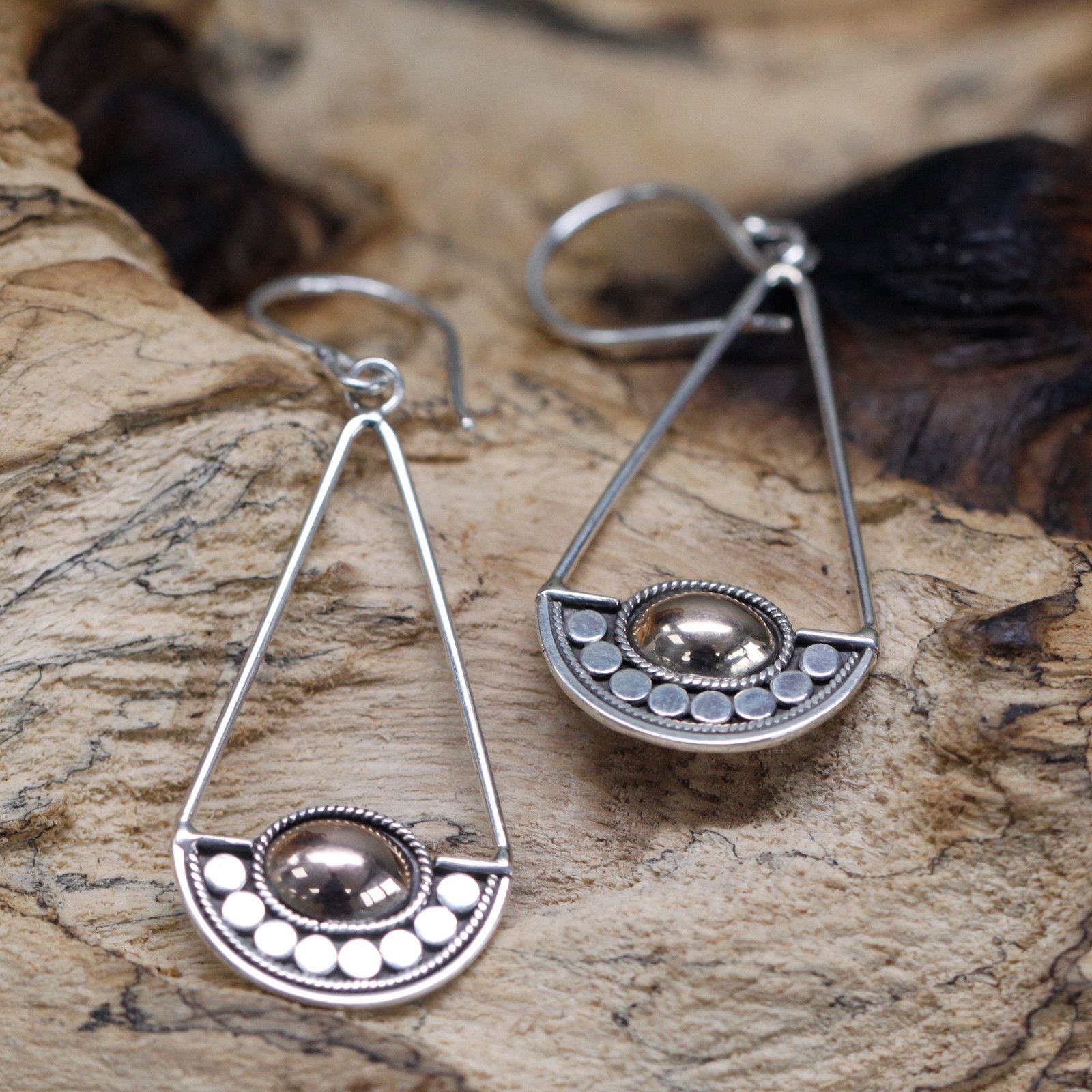 Silver & Gold Earrings | Luna Balance | Sun Meets Moon | 3
