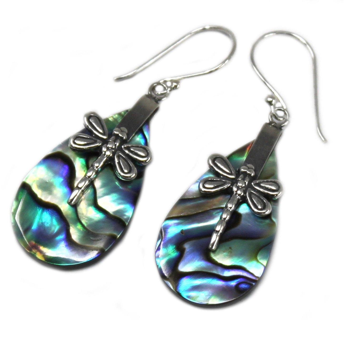 Shell & Silver Earrings | Long Teardrop Abalone | The Ocean’s Light | 1