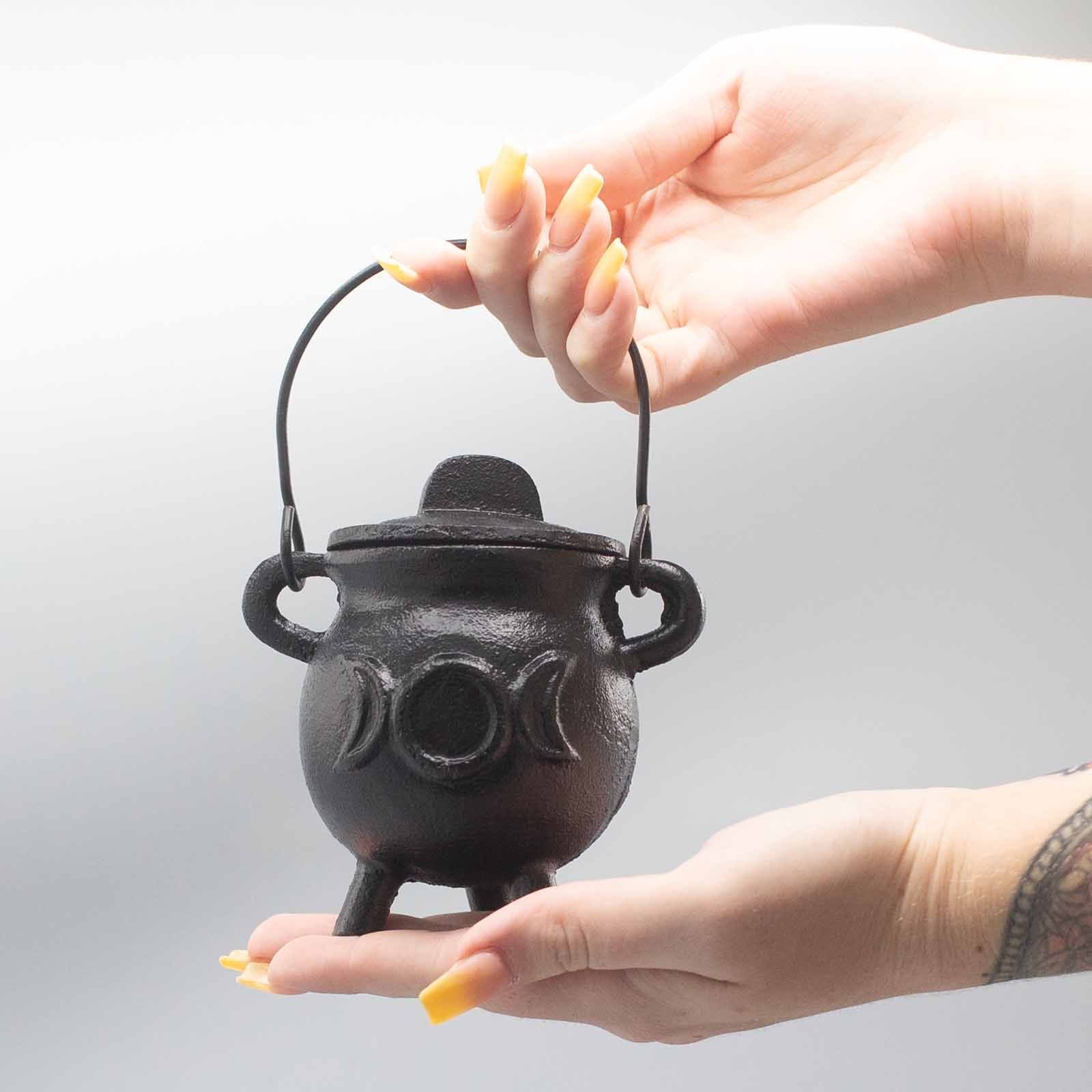 Cast Iron Cauldron | Triple Moon Ritual Vessel | 1
