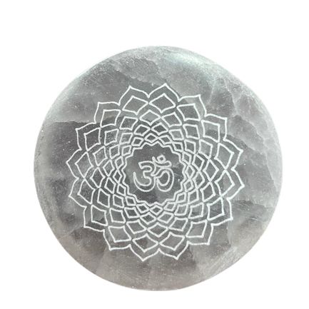 Chakra Selenite Charging Plates | Set of 7 | Cleansing & Alignment | 3