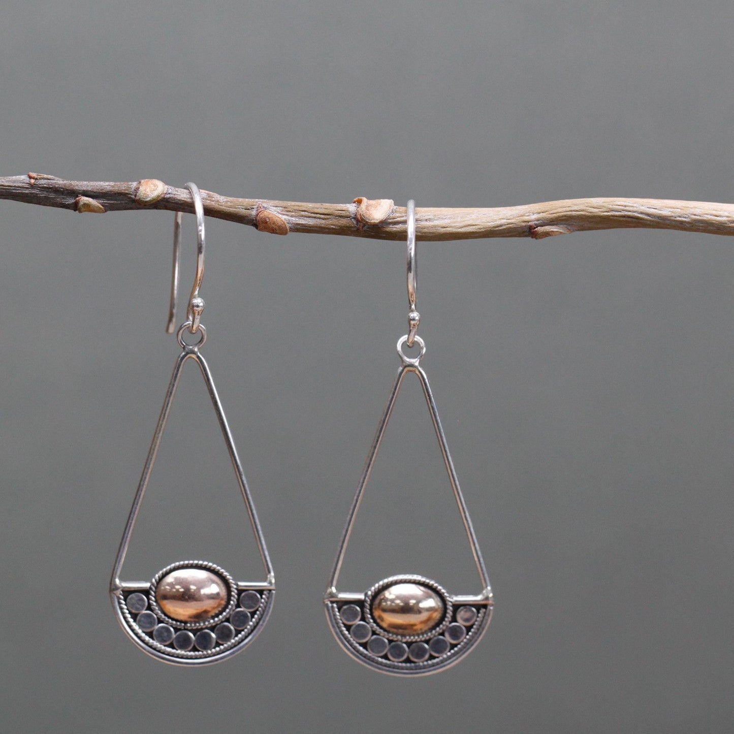 Silver & Gold Earrings | Luna Balance | Sun Meets Moon | 1
