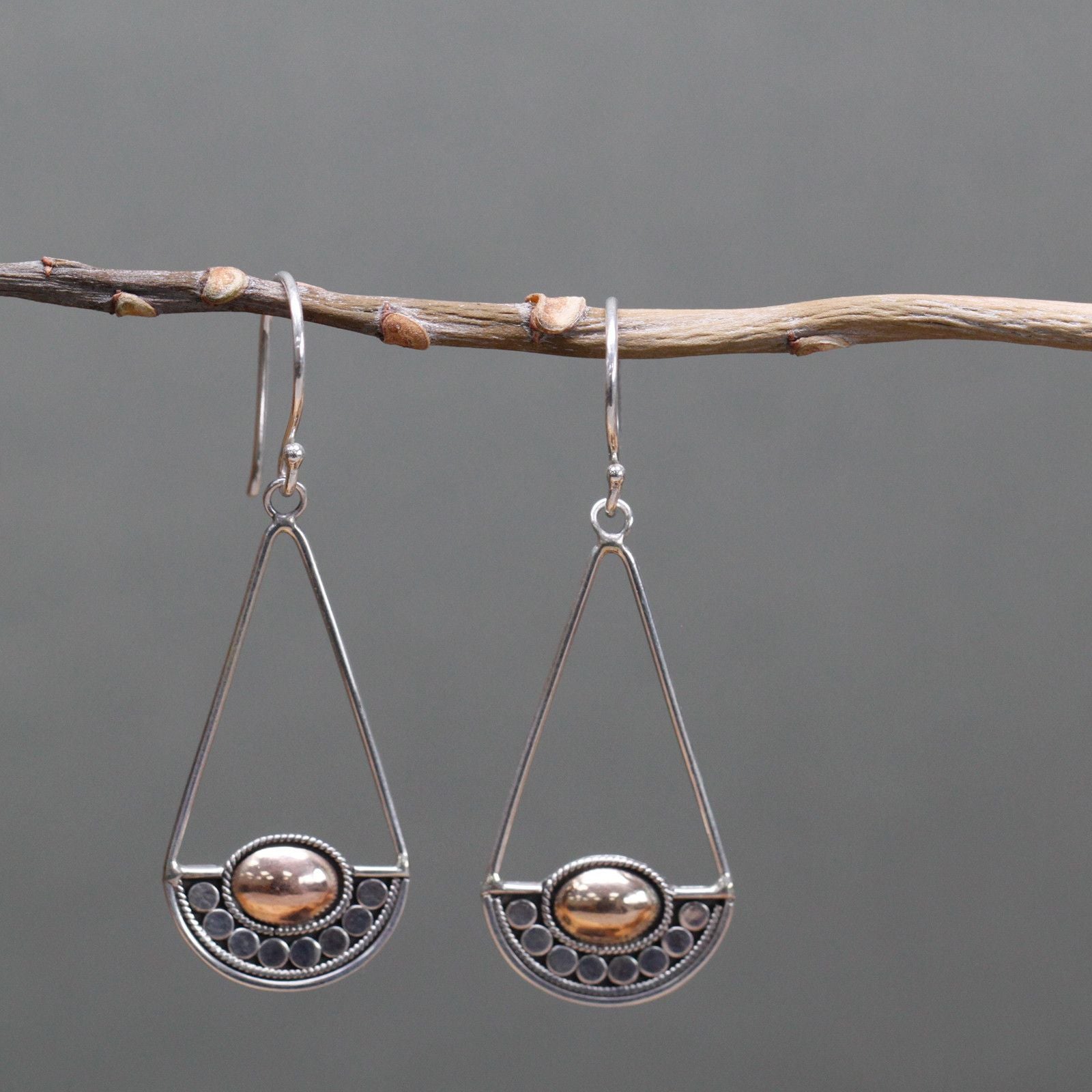 Silver & Gold Earrings | Luna Balance | Sun Meets Moon | 1