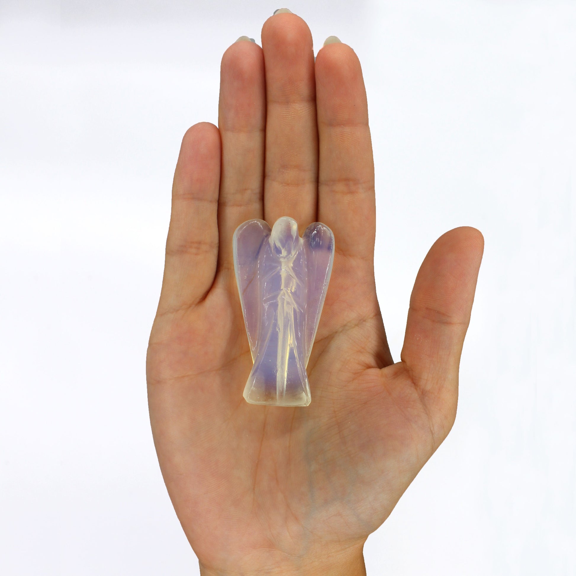 Hand-Carved Gemstone Angel | Opalite | Hope & Illumination | 2