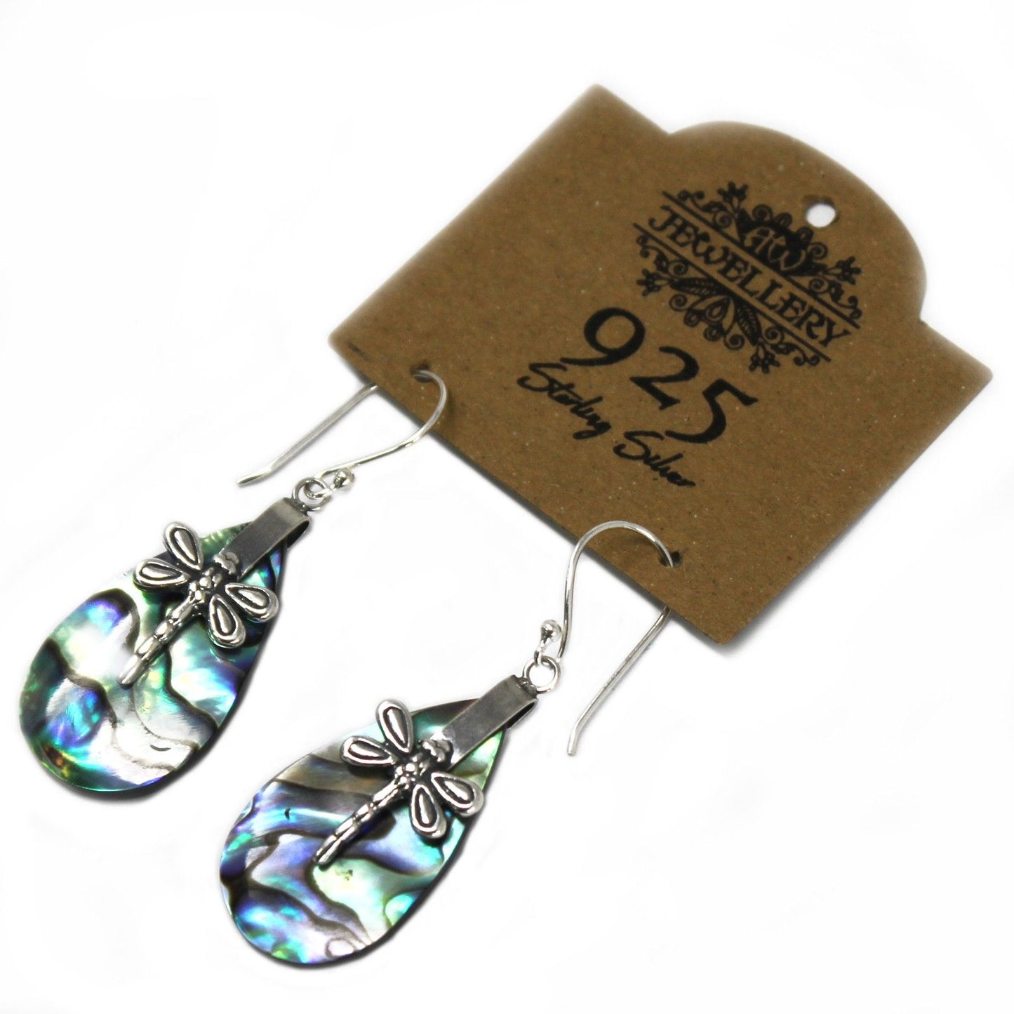 Shell & Silver Earrings | Long Teardrop Abalone | The Ocean’s Light | 2