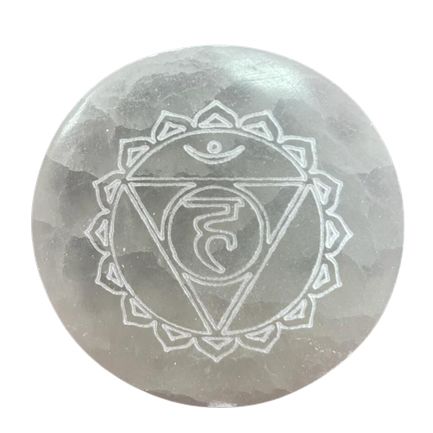 Chakra Selenite Charging Plates | Set of 7 | Cleansing & Alignment | 4