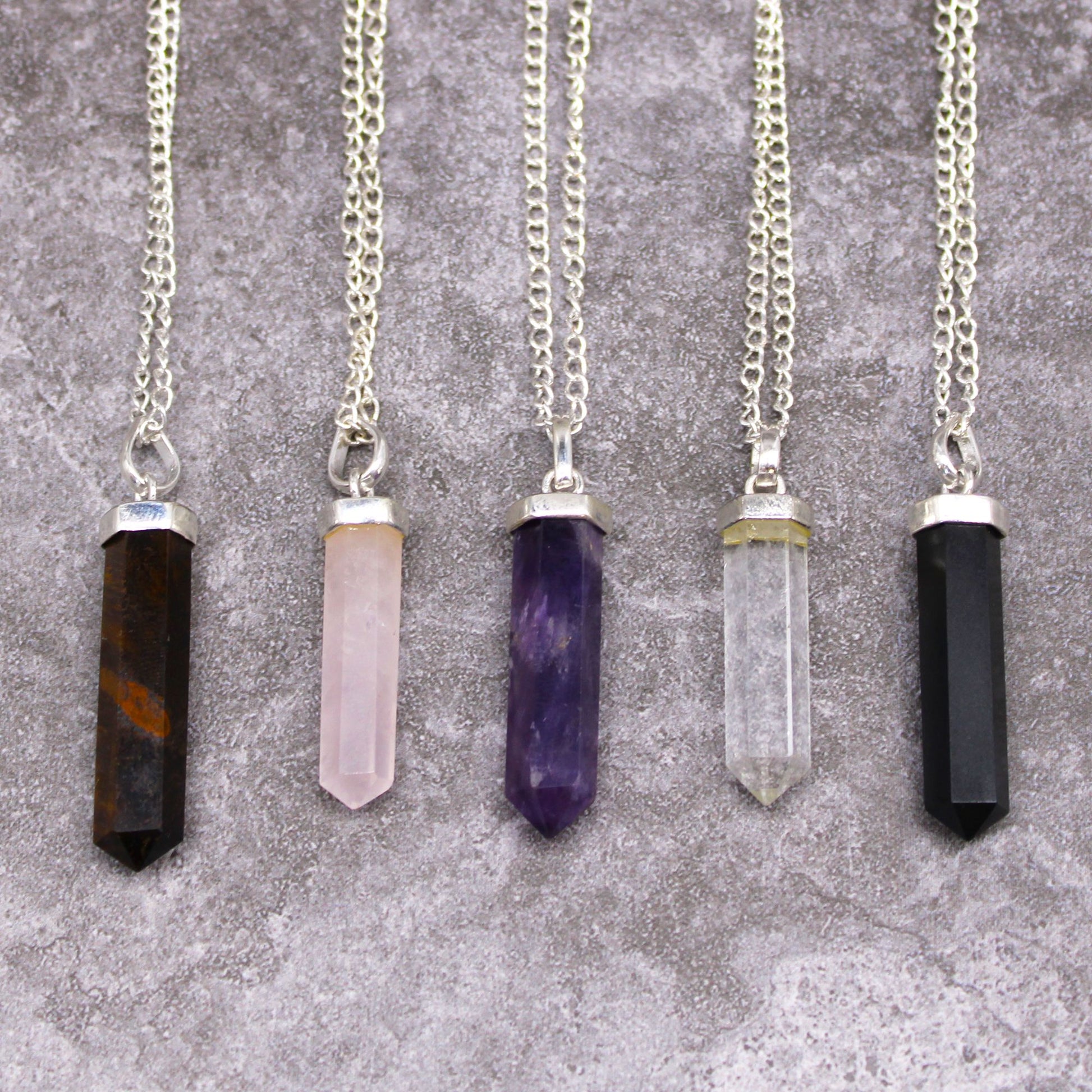 Gemstone Classic Point Pendant | Amethyst | Calm & Spiritual Insight | 3