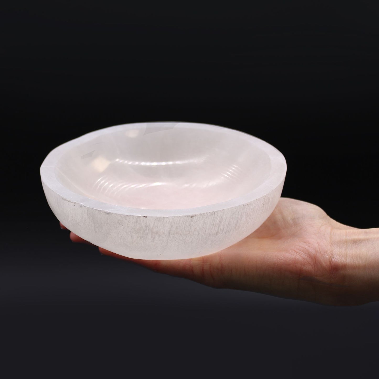 Selenite Round Bowl | 15 cm | Purity & Light | 1