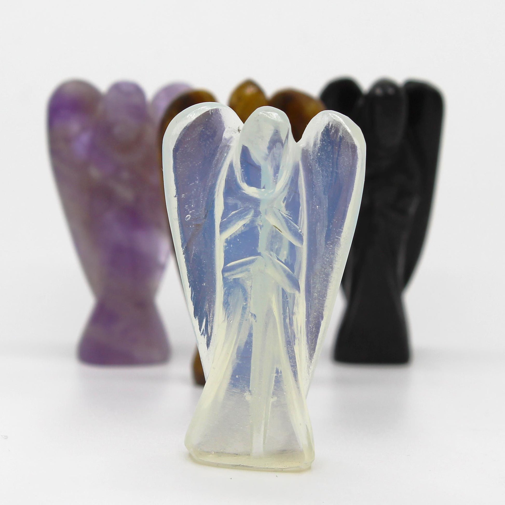 Hand-Carved Gemstone Angel | Opalite | Hope & Illumination | 1