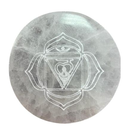 Chakra Selenite Charging Plates | Set of 7 | Cleansing & Alignment | 5