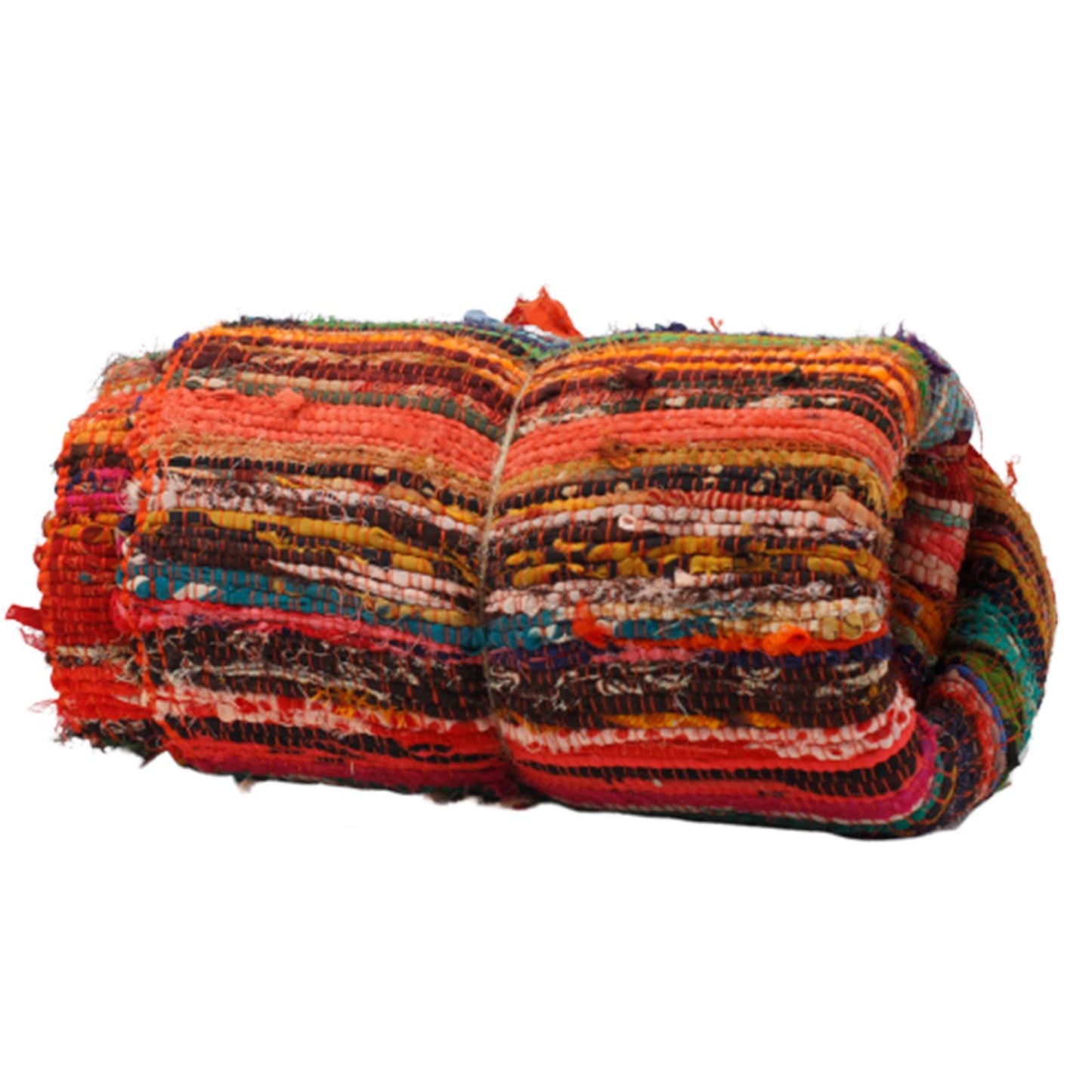 Luxury Handwoven Rag Rug – Orange | 152 × 90 cm | Warmth, Joy & Ethical Craft | 5