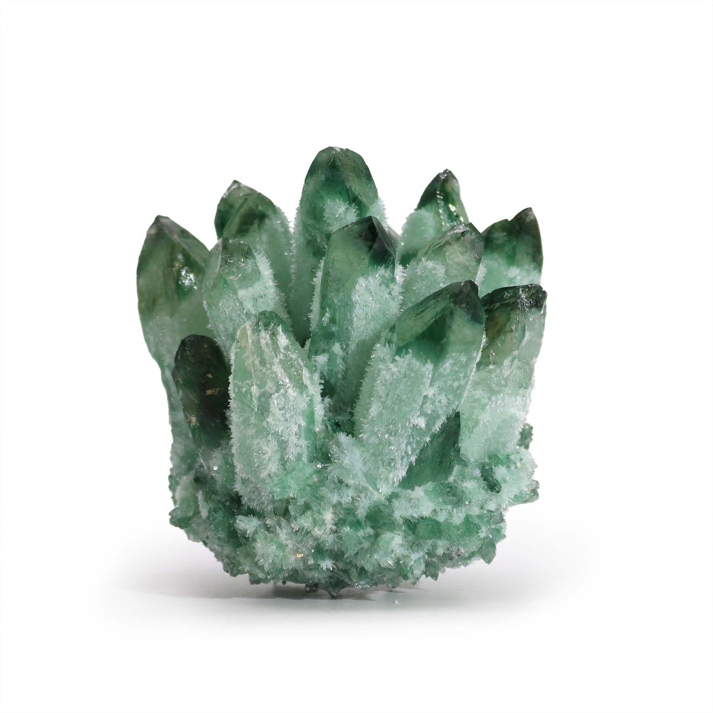 Green Ghost Quartz Cluster | Growth & Spiritual Renewal | 2