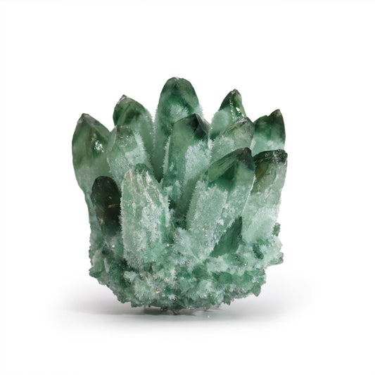 Green Ghost Quartz Cluster | Growth & Spiritual Renewal | 2